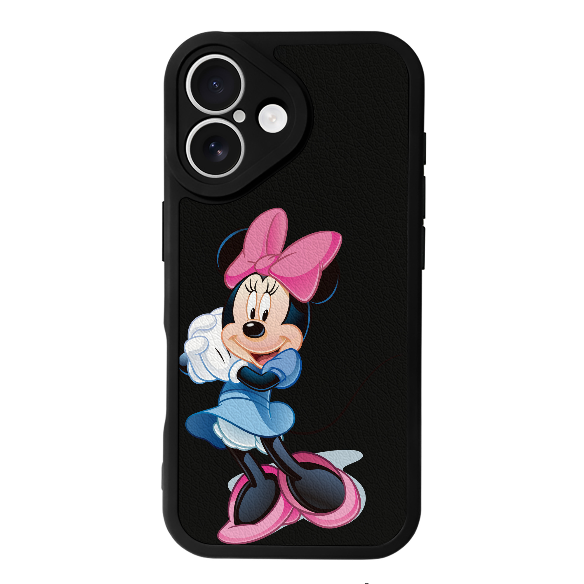 （画像用） ミッキーマウス Mickey Mouse 【iPhone 16シリーズ対応】シリコンスマホケース（レザー調） 材質：シリコン